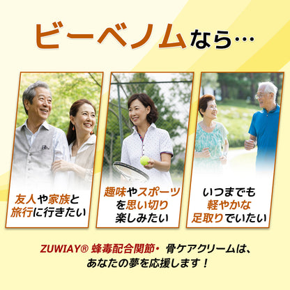 関節炎症ケアの新基準をつくる👨‍⚕️👨‍⚕️ZUWIAY® ハチ毒配合 痛み緩和・骨の治癒クリーム 🎊🎊